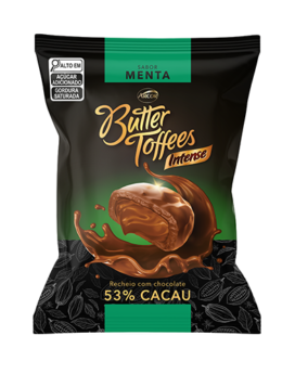 BUTTER TOFFEES MENTA 53% CACAU 400G