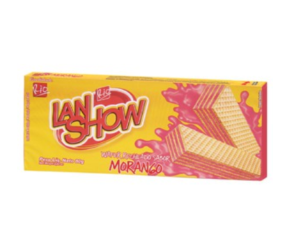 WAFFER LANSHOW MORANGO C/30 X 80G