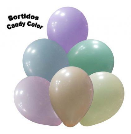 BALÃO 7 CANDY COLORS C/25 CORES VARIADAS