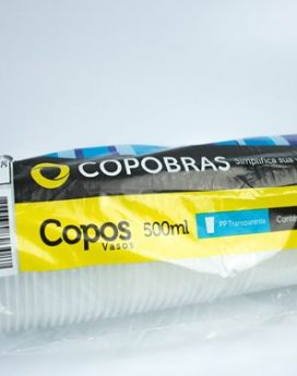 COPO DESCARTÁVEL 500ML TRANSPARENTE C/50